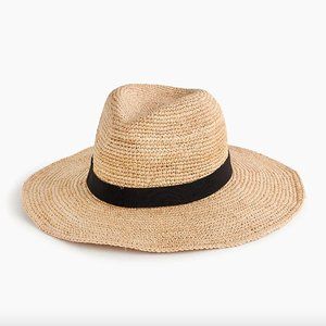 J. Crew Wide-Brim Packable Straw Hat